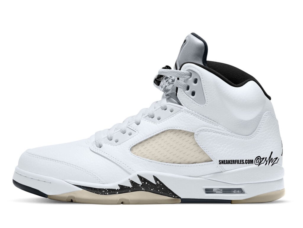 Air Jordan 5 White Black 2024