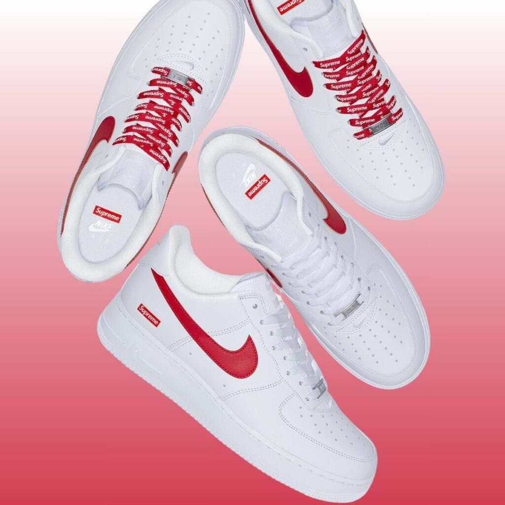 Supreme Shanghai Nike Air Force 1 Low Red Swoosh 2024