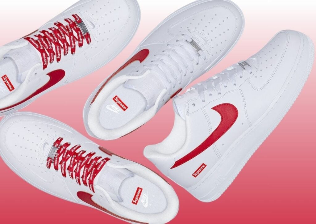 Supreme Shanghai Nike Air Force 1 Low Red Swoosh 2024